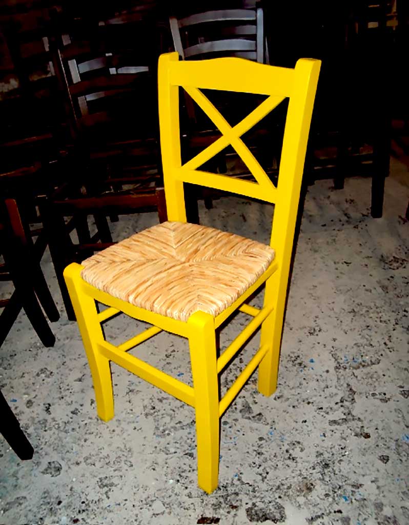 Ξύλινη Καρέκλα Χίος Oυζερί Ταβέρνας Καφενείου Εστιατορίου Καφετέριας από 19.5€ (size 38Χ42Χ87)